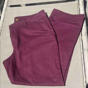 Lee Men's Dark Red Chinos